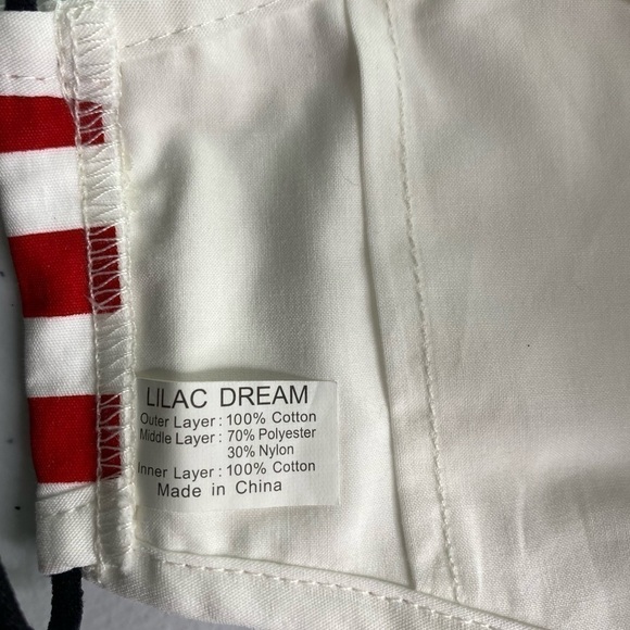 4 NEW LILAC DREAM FILTERED FASHION FACE MASK AMERICAN FLAG REUSABLE - Picture 4 of 6